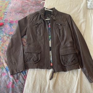 Lucky brand leather jacket size medium